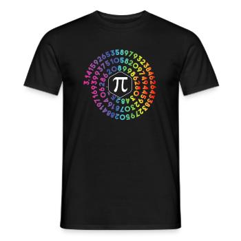 | en spirale Pi Happy Pi Day Shirt Pi Math 3.14 - T-shirt homme - noir - Devant - AI Model Male 178 light (178cm)