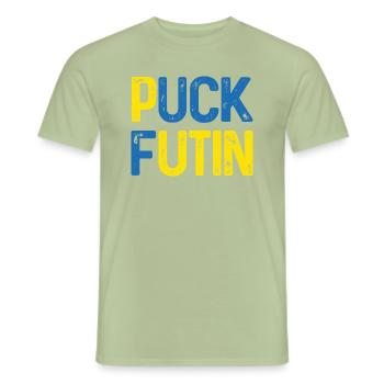 Puck Futin - Men's T-Shirt - sage - Front - AI Model Male 178 light (178cm)