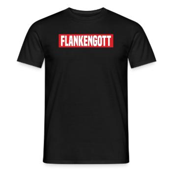 Flankengott Lustiger Kreisliga Fußball Spruch - Männer T-Shirt - Schwarz - Vorne - AI Model Male 178 light (178cm)