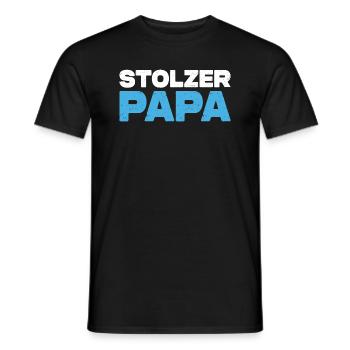 Stolzer Papa - Männer T-Shirt - Schwarz - Vorne - AI Model Male 178 light (178cm)
