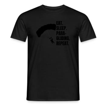 Paragleiter Gleitschirmfliegen Parapente - T-shirt homme - noir - Devant - AI Model Male 178 light (178cm)