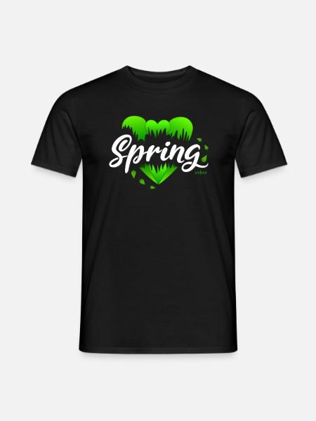 Spring Springtime Hearts - Men's T-Shirt - black