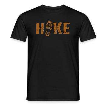 HIKE Retro Vintage Hiking Hiker Designs - Men's T-Shirt - black - Front - AI Model Male 178 light (178cm)