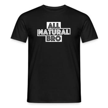 Bodybuilding | Fitness, natural, gym, health - Men's T-Shirt - black - Front - AI Model Male 178 light (178cm)
