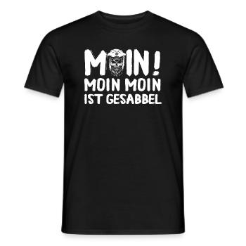 Moin Moin ist Gesabbel Seemann Kapitän Segler - Männer T-Shirt - Schwarz - Vorne - AI Model Male 178 light (178cm)