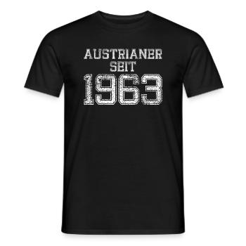 Austrianer seit 1963 - Männer T-Shirt - Schwarz - Vorne - AI Model Male 178 light (178cm)