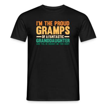 Ich Bin Der Stolze Gramps Von Großvater Opa - Männer T-Shirt - Schwarz - Vorne - AI Model Male 178 light (178cm)