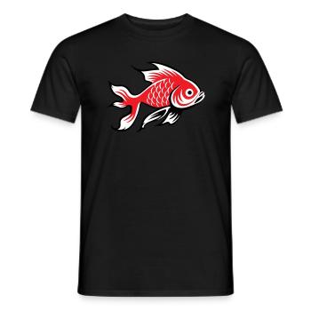 Poisson koï - T-shirt homme - noir - Devant - AI Model Male 178 light (178cm)