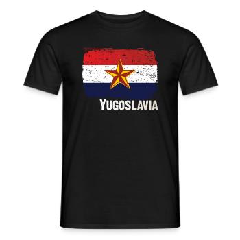 Yugoslavia, Yugo, Jugoslawien, Jugoslawien, - Männer T-Shirt - Schwarz - Vorne - AI Model Male 178 light (178cm)