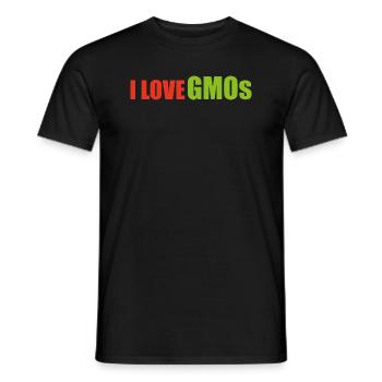 I love gmo - Men's T-Shirt - black - Front - AI Model Male 178 light (178cm)