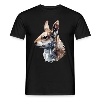Écureuil - T-shirt homme - noir - Devant - AI Model Male 178 light (178cm)