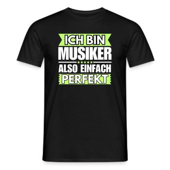 Einfach ein Perfekter Musiker - Männer T-Shirt - Schwarz - Vorne - AI Model Male 178 light (178cm)