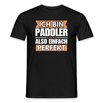 Einfach ein Perfekter Paddler - Männer T-Shirt - Schwarz - Vorne - AI Model Male 178 light (178cm)
