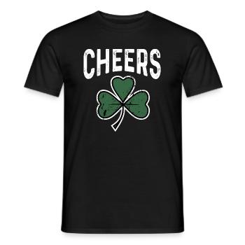 St Patrick's Day - Ireland - Cheers - Men's T-Shirt - black - Front - AI Model Male 178 light (178cm)