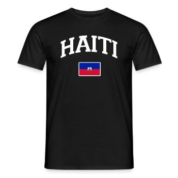 Drapeau Haiti - 509 - Kreyol Sat - T-shirt homme - noir - Devant - AI Model Male 178 light (178cm)