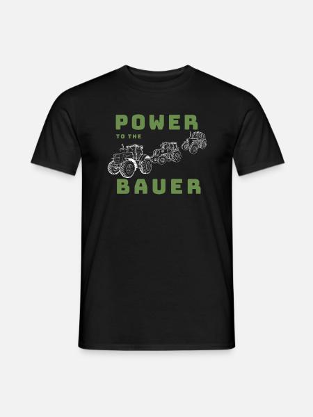 Power the Bauer Logo.... - Männer T-Shirt - Schwarz