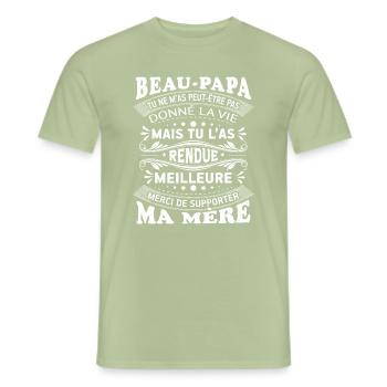 Gutaussehender Papa Geschenk Humor Vatertag - Männer T-Shirt - Sage - Vorne - AI Model Male 178 light (178cm)