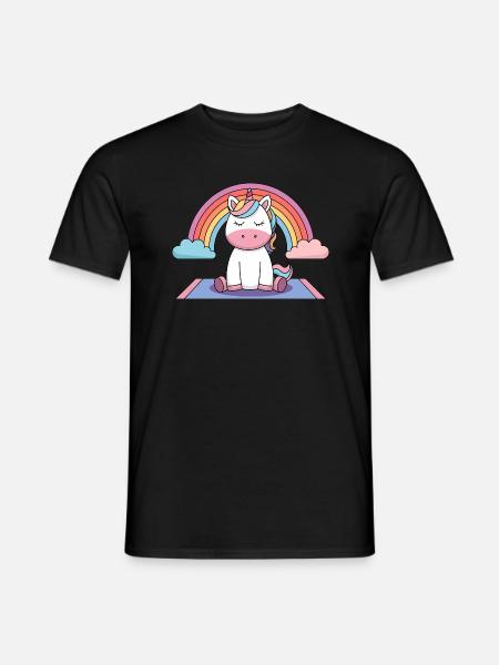 Yoga Unicorn - Men's T-Shirt - black