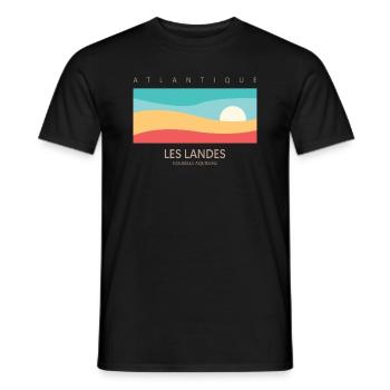 028 ATLANTIQUE - T-shirt homme - noir - Devant - AI Model Male 178 light (178cm)