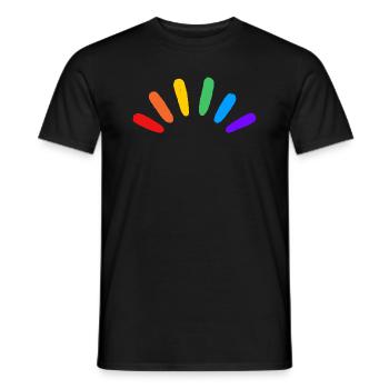 Arc-en-ciel LGBTQIA gay subtile fierté - T-shirt homme - noir - Devant - AI Model Male 178 light (178cm)