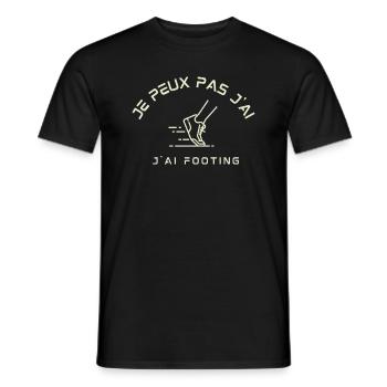 Je peux pas j'ai footing - T-shirt homme - noir - Devant - AI Model Male 178 light (178cm)