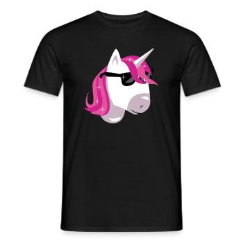 Einhorn - Männer T-Shirt - Schwarz - Vorne - AI Model Male 178 light (178cm)