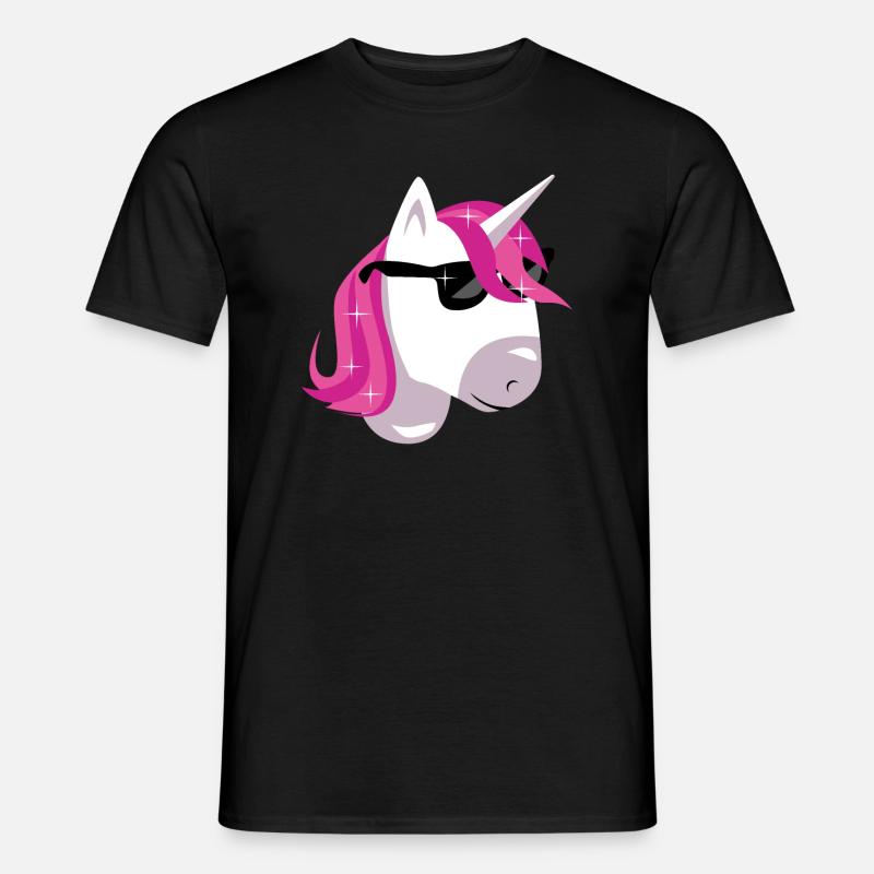 Einhorn - Männer T-Shirt - Schwarz