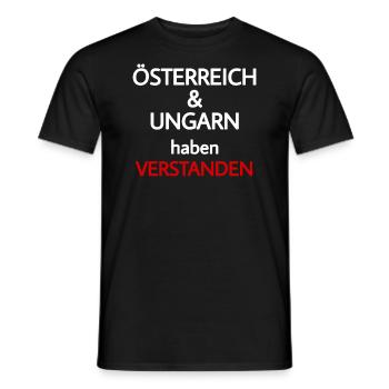 Österreich - Land - Ungarn - Spruch - Männer T-Shirt - Schwarz - Vorne - AI Model Male 178 light (178cm)
