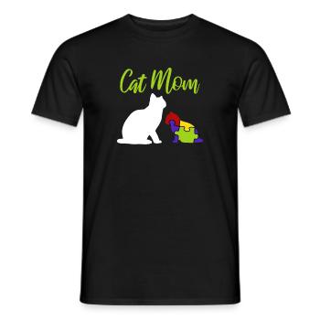Autisme Chat Down Syndrome Mère Autiste - T-shirt homme - noir - Devant - AI Model Male 178 light (178cm)