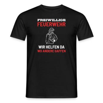 Freiwillige Feuerwehr Brandmeister Feuerwehrmann - Männer T-Shirt - Schwarz - Vorne - AI Model Male 178 light (178cm)