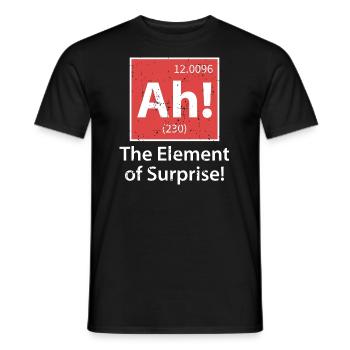 Ah! Element | Chemistry chemist student gifts - Men's T-Shirt - black - Front - AI Model Male 178 light (178cm)