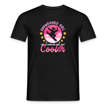 Snowboard Girl Instructor Snowboarder Boarder Gift - Men's T-Shirt - black - Front - AI Model Male 178 light (178cm)