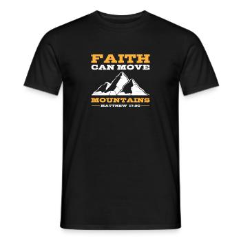 Matthew 17 20 Bible Psalm Christian Verse Gift - Men's T-Shirt - black - Front - AI Model Male 178 light (178cm)