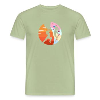 Kletterin Klettererin Kletterer Sportklettern - Männer T-Shirt - Sage - Vorne - AI Model Male 178 light (178cm)