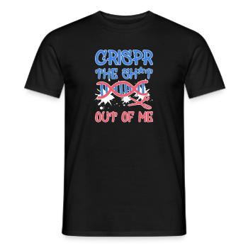Funny Crispr Science Pun Joke Graffiti Gene Gift - Men's T-Shirt - black - Front - AI Model Male 178 light (178cm)