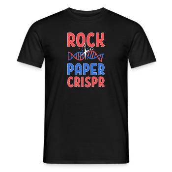 Rock Paper Crispr Graffiti Gene Editing DNA Gift - Men's T-Shirt - black - Front - AI Model Male 178 light (178cm)