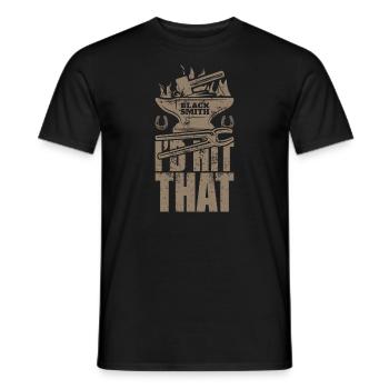 J’aurais frappé ce drôle de forgeron métallurgiste - T-shirt homme - noir - Devant - AI Model Male 178 light (178cm)