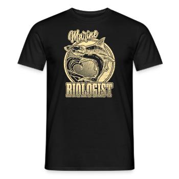 Biologiste marin Requin-marteau Biologie marine - T-shirt homme - noir - Devant - AI Model Male 178 light (178cm)