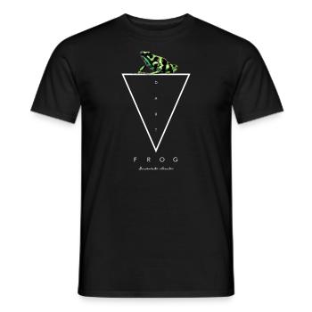 Grüner & Schwarzer Pfeilgiftfrosch Dendrobates auratus - Männer T-Shirt - Schwarz - Vorne - AI Model Male 178 light (178cm)