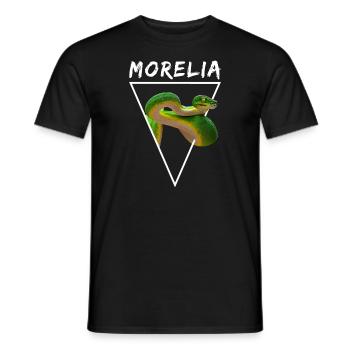 Green Tree Python Morelia Viridis Snake Owner - Men's T-Shirt - black - Front - AI Model Male 178 light (178cm)