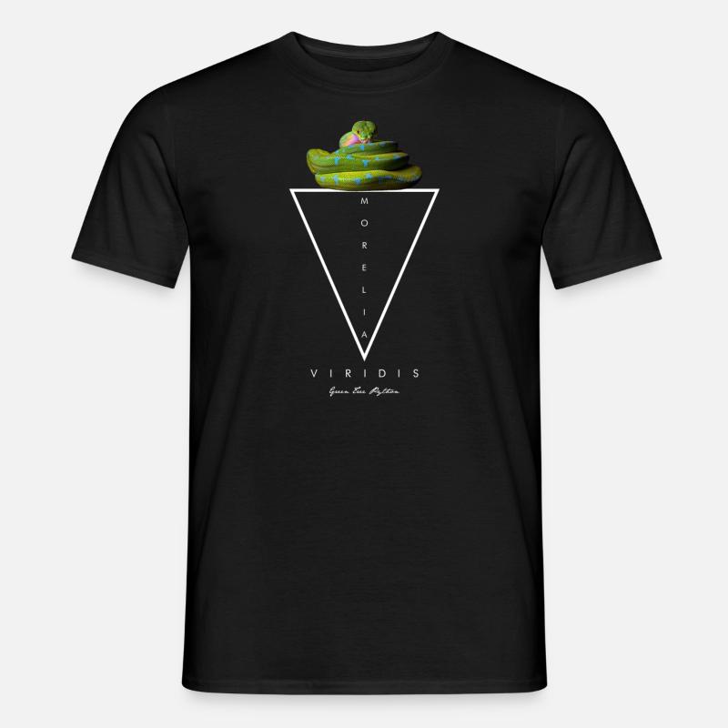 Green Tree Python Modern Geometric - Men's T-Shirt - black
