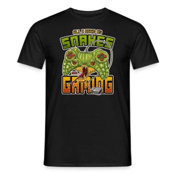 Tout ce dont j’ai besoin, c’est de serpents et de jeux snake jeu vidéo - T-shirt homme - noir - Devant - AI Model Male 178 light (178cm)