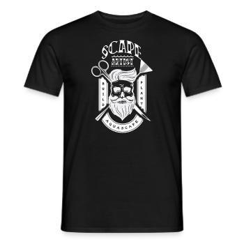 Aquascaper Retro Aquarium Fish Keeper Aquascape - Men's T-Shirt - black - Front - AI Model Male 178 light (178cm)