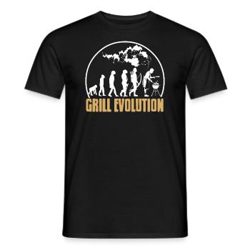 Grill Evolution Awesome Grilling T-Shirt Present - Men's T-Shirt - black - Front - AI Model Male 178 light (178cm)