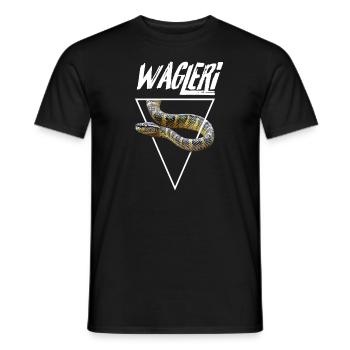 Tropidolaemus wagleri Pitviper Giftschlange - Männer T-Shirt - Schwarz - Vorne - AI Model Male 178 light (178cm)