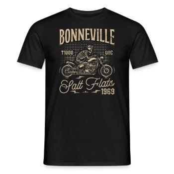 Bonneville Salt Flats Moto Racing Vintage - T-shirt homme - noir - Devant - AI Model Male 178 light (178cm)