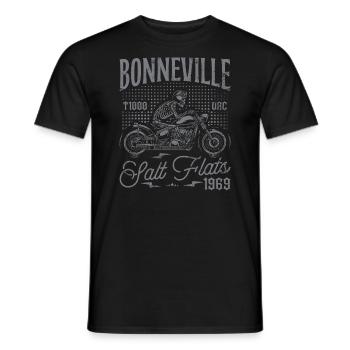 Bonneville Salt Flats Moto Racing Vintage - T-shirt homme - noir - Devant - AI Model Male 178 light (178cm)