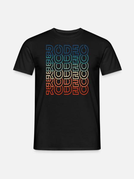 Rodeo Retro Text Cowboy - Men's T-Shirt - black
