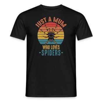 Nur eine Mutter, die Vogelspinnen Retro Vintage liebt - Männer T-Shirt - Schwarz - Vorne - AI Model Male 178 light (178cm)