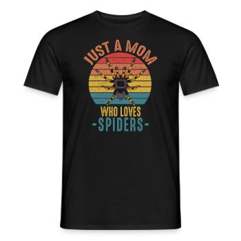 Nur eine Mutter, die Vogelspinnen Retro Vintage liebt - Männer T-Shirt - Schwarz - Vorne - AI Model Male 178 light (178cm)